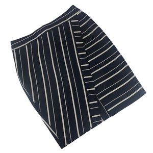 Ann Taylor Loft Skirt Navy White Striped Skirt 10